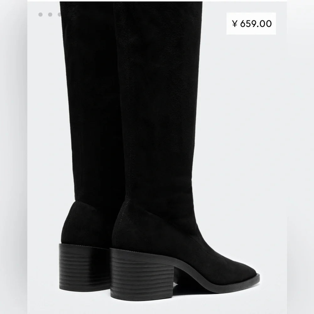 Mango over the knee boots in black size 40